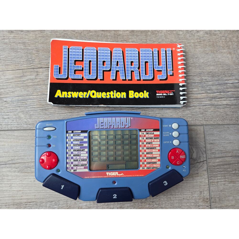 Vintage 1997 Tiger Electronics Jeopardy! Handheld‎ Game